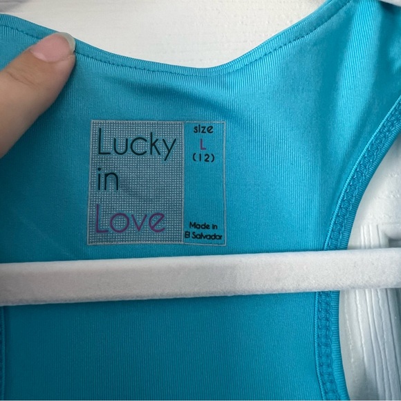 Blue lucky in love athletic top - large - Picture 11 of 11